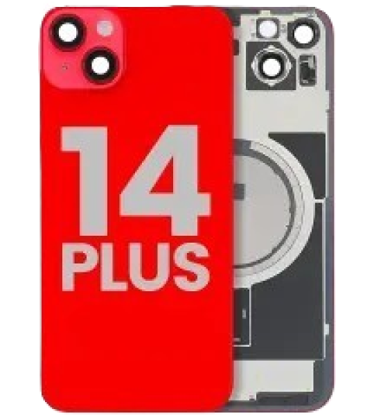 Apple iPhone 14 Plus Back Cover with Magnet Bezel (without NFC & Flash Flex) - Red OEM-Equivalent