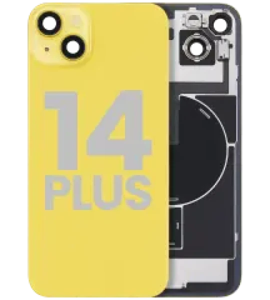 Apple iPhone 14 Plus Back Cover with Magnet Bazel incl NFC and Flash Flex - Yellow OEM-Equivalent
