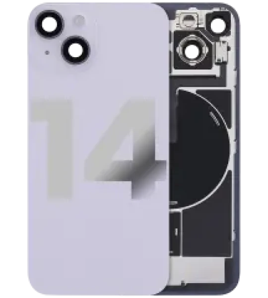 Apple iPhone 14 Back Cover with Magnet Bazel incl NFC and Flash Flex - Purple OEM-Equivalent
