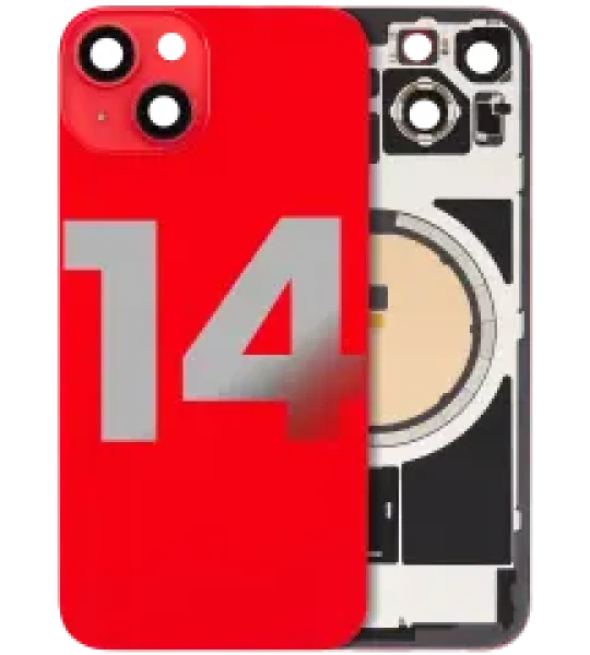 Apple iPhone 14 Back Cover with Magnet Bezel (without NFC & Flash Flex) - Red OEM-Equivalent