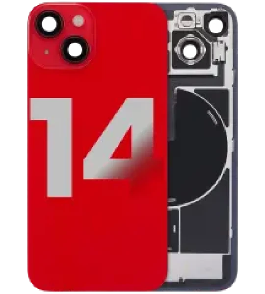 Apple iPhone 14 Back Cover with Magnet Bazel incl NFC and Flash Flex - Red OEM-Equivalent