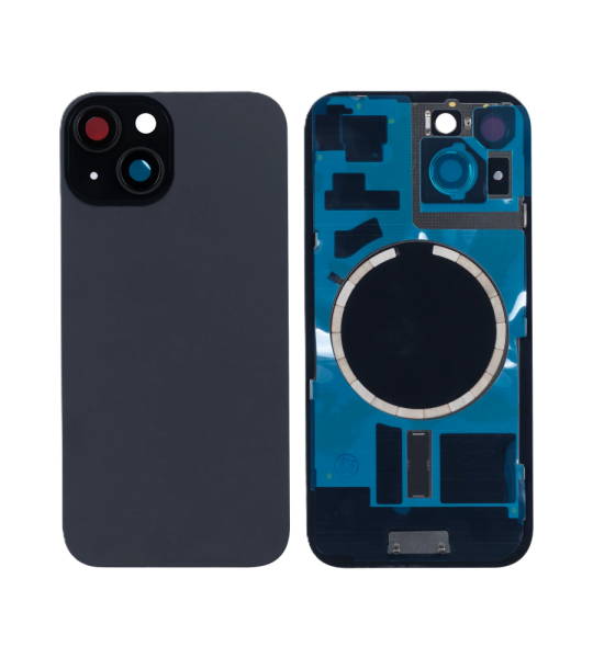 Apple iPhone 15 Plus Back Cover with Magnet Bezel (without NFC & Flash Flex) - Black OEM-Equivalent
