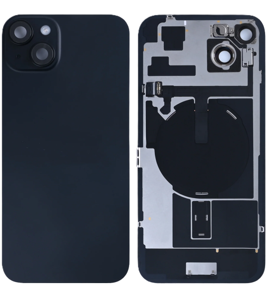 Apple iPhone 15 Plus Back Cover with Magnet Bazel incl NFC and Flash Flex - Black OEM-Equivalent