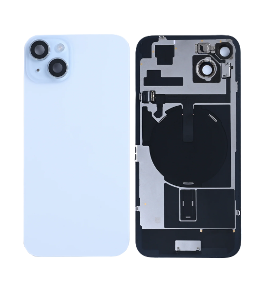Apple iPhone 15 Plus Back Cover with Magnet Bazel incl NFC and Flash Flex - Blue OEM-Equivalent