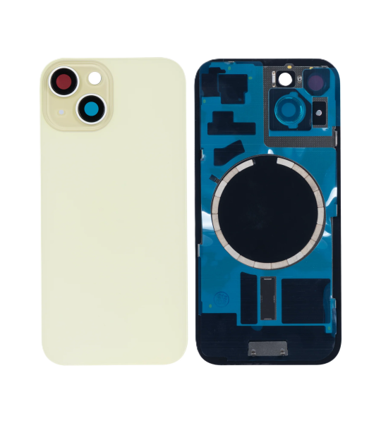 Apple iPhone 15 Plus Back Cover with Magnet Bezel (without NFC & Flash Flex) - Yellow OEM-Equivalent