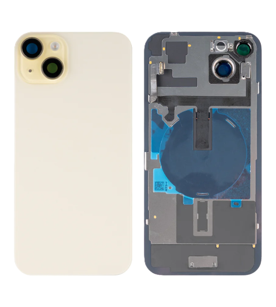 Apple iPhone 15 Plus Back Cover with Magnet Bazel incl NFC and Flash Flex - Yellow OEM-Equivalent