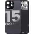 Apple iPhone 15 Pro Max Back Cover with Magnet Bazel incl NFC and Flash Flex - Black Titanium OEM-Equivalent
