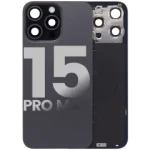 Apple iPhone 15 Pro Max Back Cover with Magnet Bazel incl NFC and Flash Flex - Black Titanium OEM-Equivalent