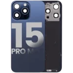 Apple iPhone 15 Pro Max Back Cover with Magnet Bazel incl NFC and Flash Flex - Blue Titanium OEM-Equivalent