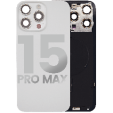 Apple iPhone 15 Pro Max Back Cover with Magnet Bezel (without NFC & Flash Flex) - White Titanium OEM-Equivalent