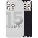 Apple iPhone 15 Pro Max Back Cover with Magnet Bezel (without NFC & Flash Flex) - White Titanium OEM-Equivalent