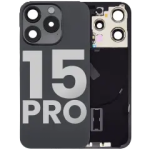 Apple iPhone 15 Pro Back Cover with Magnet Bezel (without NFC & Flash Flex) - Black Titanium OEM-Equivalent