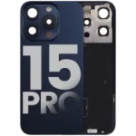 Apple iPhone 15 Pro Back Cover with Magnet Bezel (without NFC & Flash Flex) - Blue Titanium OEM-Equivalent