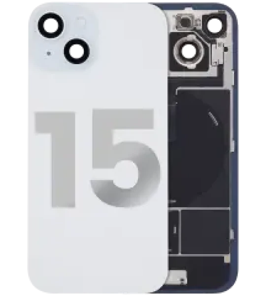 Apple iPhone 15 Back Cover with Magnet Bazel incl NFC and Flash Flex - Blue OEM-Equivalent