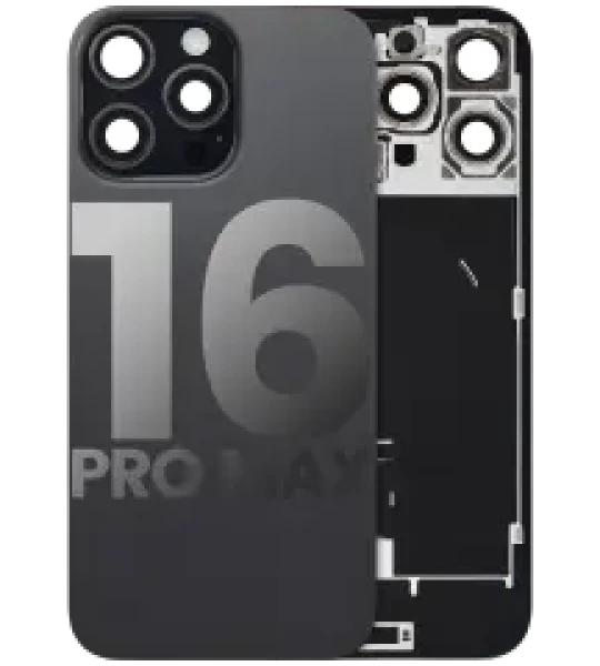 Apple iPhone 16 Pro Max Back Cover with Magnet Bezel (without NFC & Flash Flex) - Black Titanium OEM-Equivalent