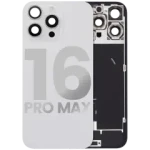 Apple iPhone 16 Pro Max Back Cover with Magnet Bezel (without NFC & Flash Flex) - White Titanium OEM-Equivalent