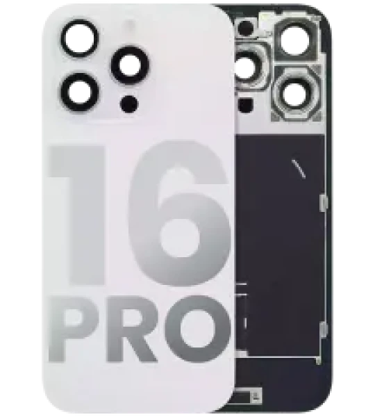 Apple iPhone 16 Pro Back Cover with Magnet Bezel (without NFC & Flash Flex) - White Titanium OEM-Equivalent