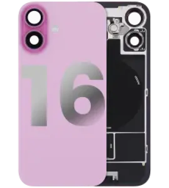 Apple iPhone 16 Back Cover with Magnet Bezel (without NFC & Flash Flex) - Pink OEM-Equivalent