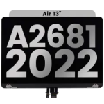Apple MacBook Air 13.6 M2 (A2681) Display Complete with Housing - Space Gray Pulled A
