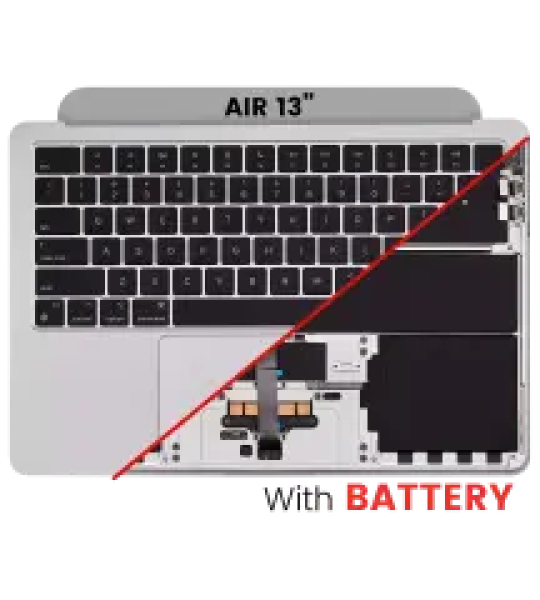 Apple MacBook Air 13.6 M2 (A2681) Top Case with Keyboard & Battery (US English) - Silver OEM-Equivalent