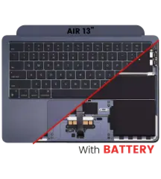 Apple MacBook Air 13.6 M2 (A2681) Top Case with Keyboard & Battery (US English) - Midnight OEM-Equivalent