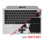 Apple MacBook Air 13.6 M2 (A2681) Top Case with Keyboard & Battery (UK English) - Silver OEM-Equivalent