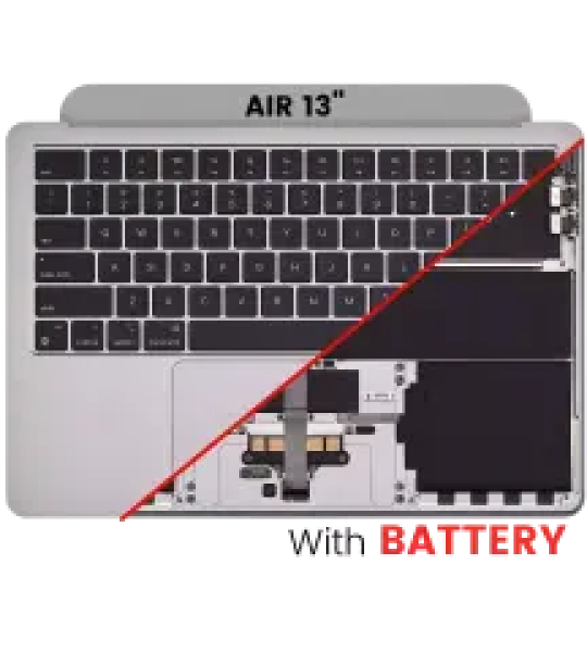 Apple MacBook Air 13.6 M2 (A2681) Top Case with Keyboard & Battery (US English) - Space Gray OEM-Equivalent