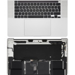 Apple Macbook Pro 16 (A2141) Top Case with Keyboard & Battery (UK English) - Silver Pulled