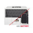 Apple Macbook Air 13 (A1932) Top Case with Keyboard and Battery (US English) - Silver Pulled A