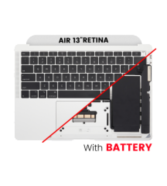 Apple Macbook Air 13 (A1932) Top Case with Keyboard and Battery (US English) - Silver Pulled A