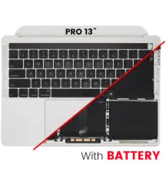 Apple Macbook Pro 16 (A2141) Top Case with Keyboard & Battery (US English) - Silver Pulled B