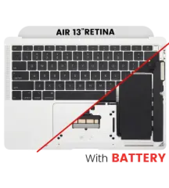 Apple Macbook Air 13 (A1932) Top Case with Keyboard and Battery (US English) - Silver Pulled B