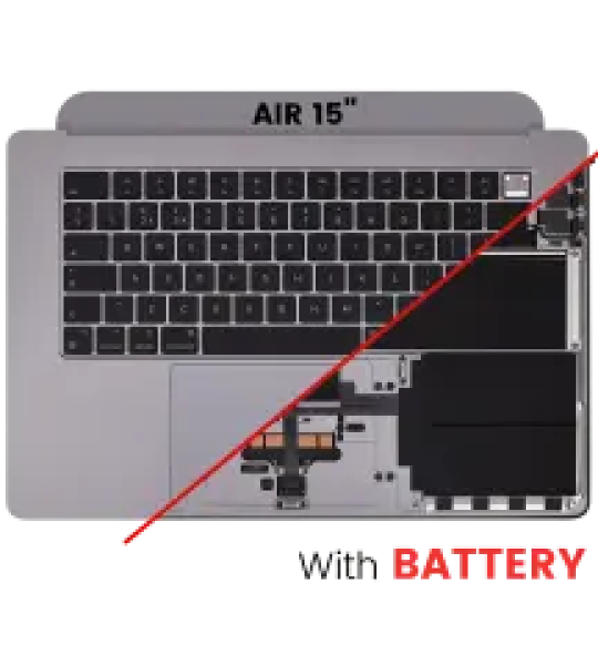 Apple Macbook Air 15 (A2941) Top Case with Keyboard & Battery (UK English) - Space Gray OEM-Equivalent