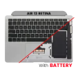 Apple Macbook Air 13 (A1932) Top Case with Keyboard and Battery (US English) - Space Gray Pulled A