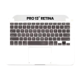 Apple MacBook Pro 13" (A1502) (2013-2014) Top Case with Keyboard (US English) - Silver Pulled