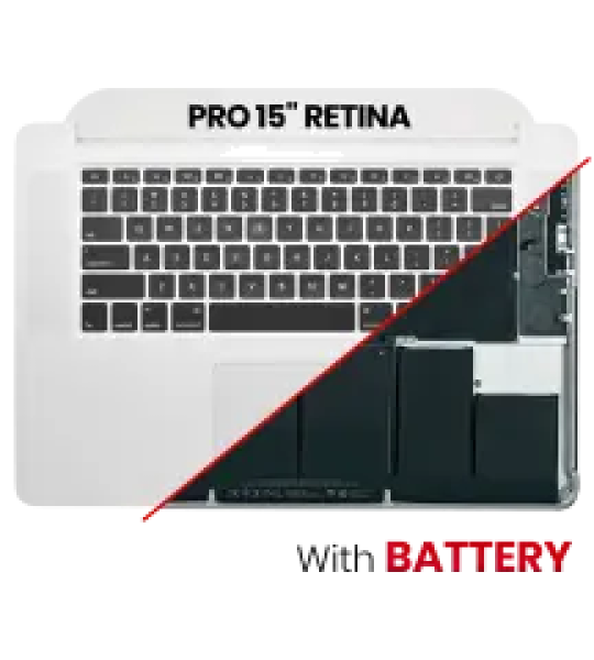 Apple Macbook Pro 15 (A1398) 2015 Top Case with Keyboard & Battery (US English) OEM-Equivalent
