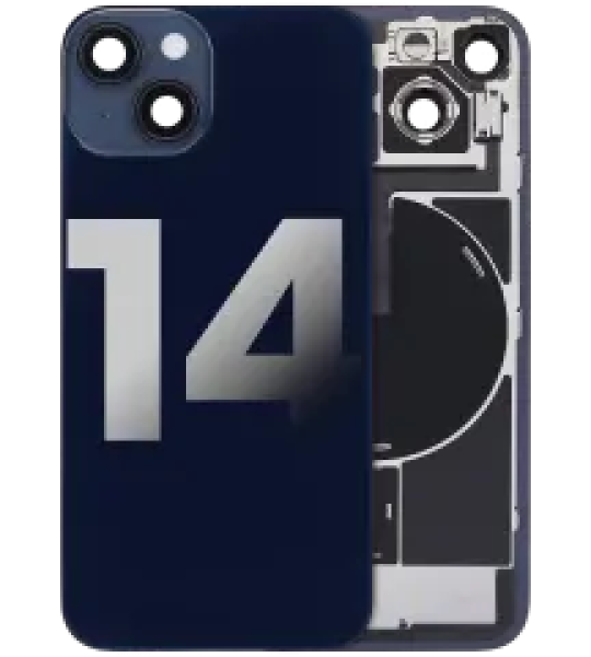 Apple iPhone 14 Back Cover with Magnet Bazel incl NFC and Flash Flex - Midnight Pulled A