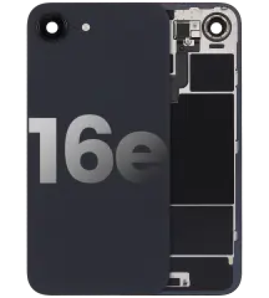 Apple iPhone 16e Back Cover with Magnet Bazel incl NFC and Flash Flex - Black Pulled A