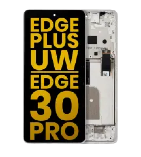 Motorola Moto Edge Plus / Edge 30 Pro (2022) / Edge X30 5G (2021) Display + Frame - Stardust White Refurbished