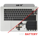 Apple Macbook Air 15 (A3114) Top Case with Keyboard & Battery (US English) - Silver OEM-Equivalent