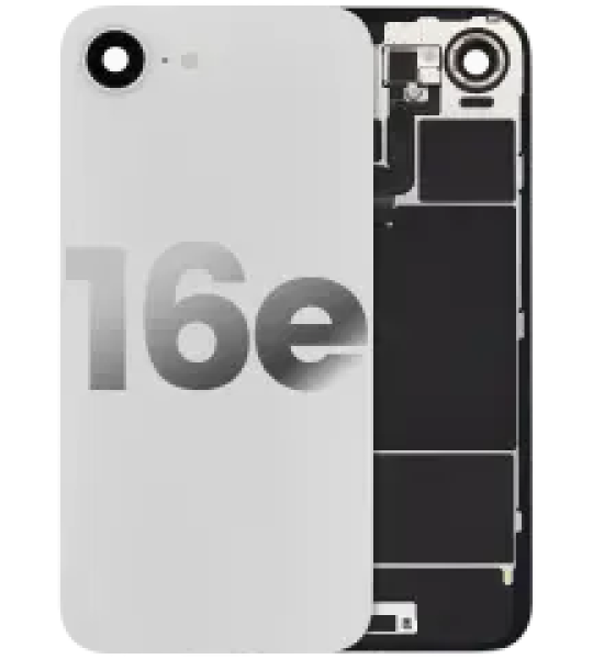 Apple iPhone 16e Back Cover with Magnet Bazel incl NFC and Flash Flex - White Pulled A