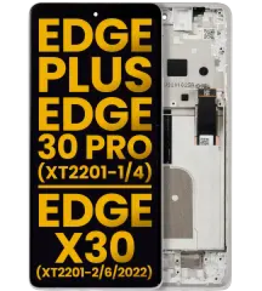 Motorola Moto Edge Plus / Edge 30 Pro (2022) / Edge X30 5G (2021) Display + Frame - Stardust White Refurbished