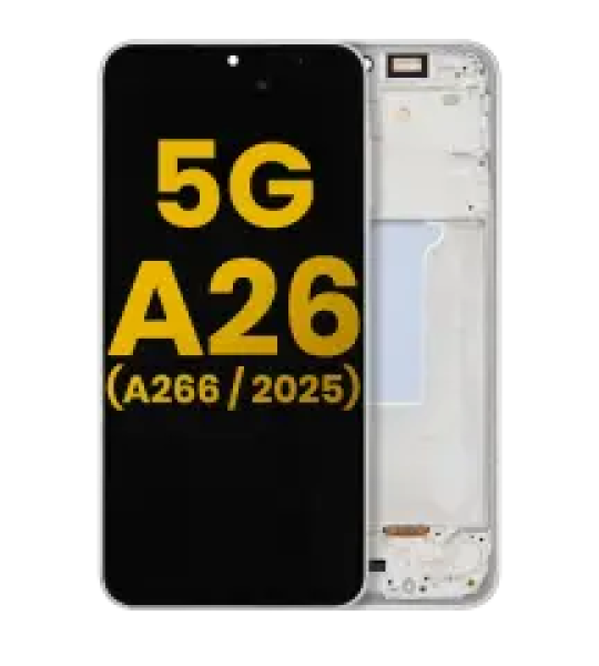 Samsung Galaxy A26 Display + Frame - White Refurbished
