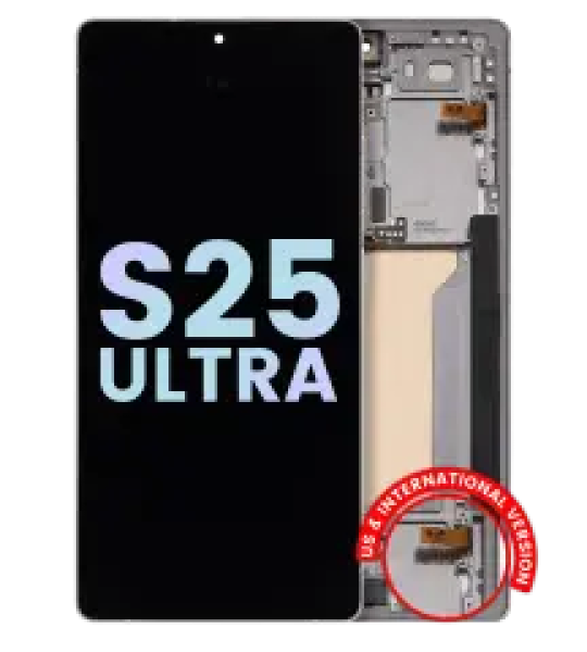 Samsung Galaxy S25 Ultra Display + Frame - Titanium White Silver SVP
