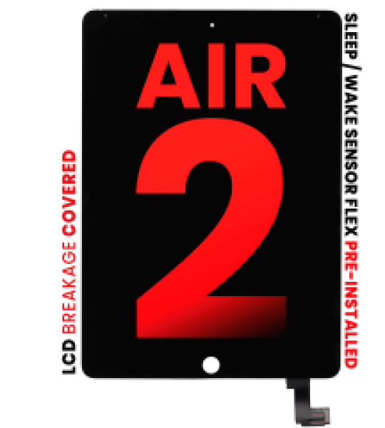 Apple iPad Air 2 Display With Sensor Flex - Black AM Pro
