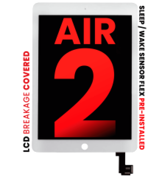Apple iPad Air 2 Display With Sensor Flex - White AM Pro