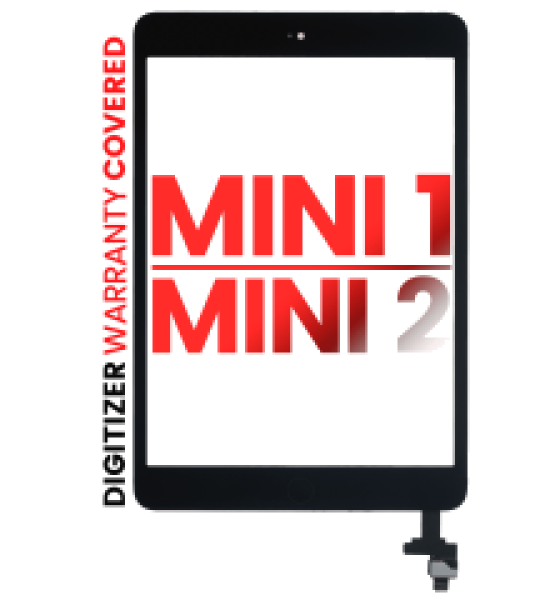 Apple iPad Mini 1 / iPad Mini 2 Touch with Home Button + IC Chip - Black Am Pro
