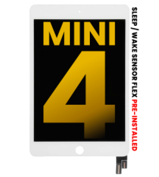Apple iPad Mini 4 Display With Sensor Flex - White Refurbished