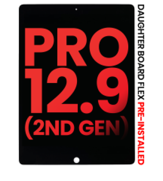 Apple iPad Pro 12.9" 2nd Gen 2017 Display Complete with Board Flex - Black AM Plus
