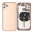 Apple iPhone 11 Pro Max Housing with Small Parts (No Charger Flex) - Gold Pulled A